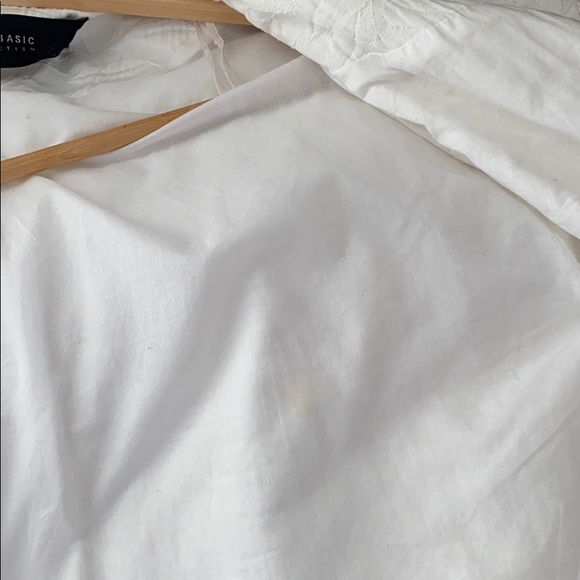 ZARA White Textured Blazer Black Rope Tie SMALL - Picture 7 of 13